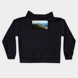 Looking towards Cape Point  from Table Mountain, South Africa Kids Hoodie